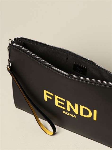 Fendi clutch purses black